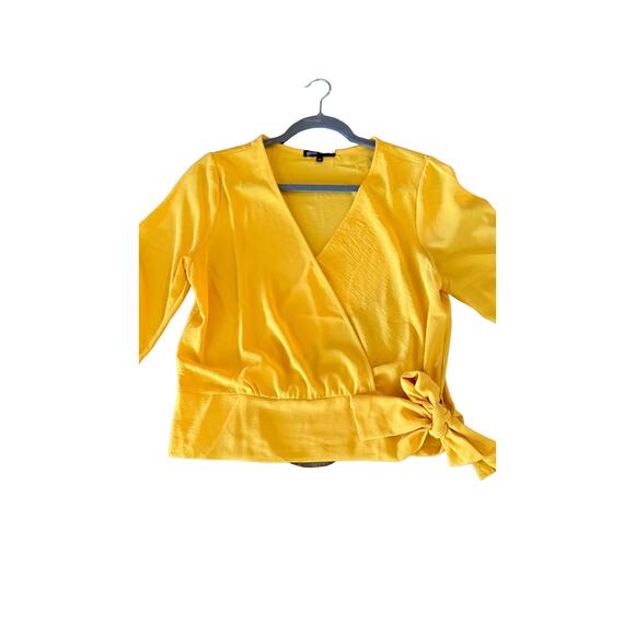 Yellow Wrap Top - Picture 3 of 3